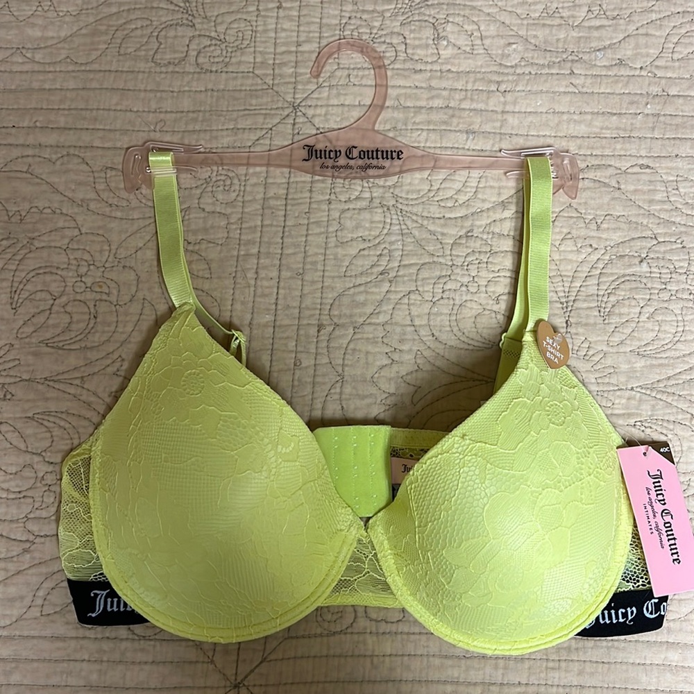 NEW Juicy Couture Starfruit/Neon Yellow 40C Bra